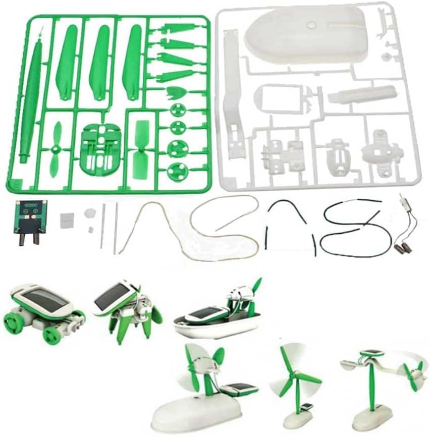 6 in 1 Solar Assembled Animal Car Boat Fan Puzzle