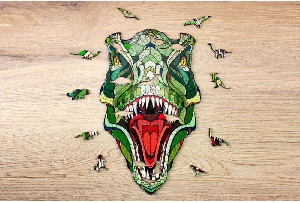 Artventure AV0523215 T-Rex Classic Puzzle, 15.7-inch Length, Wood