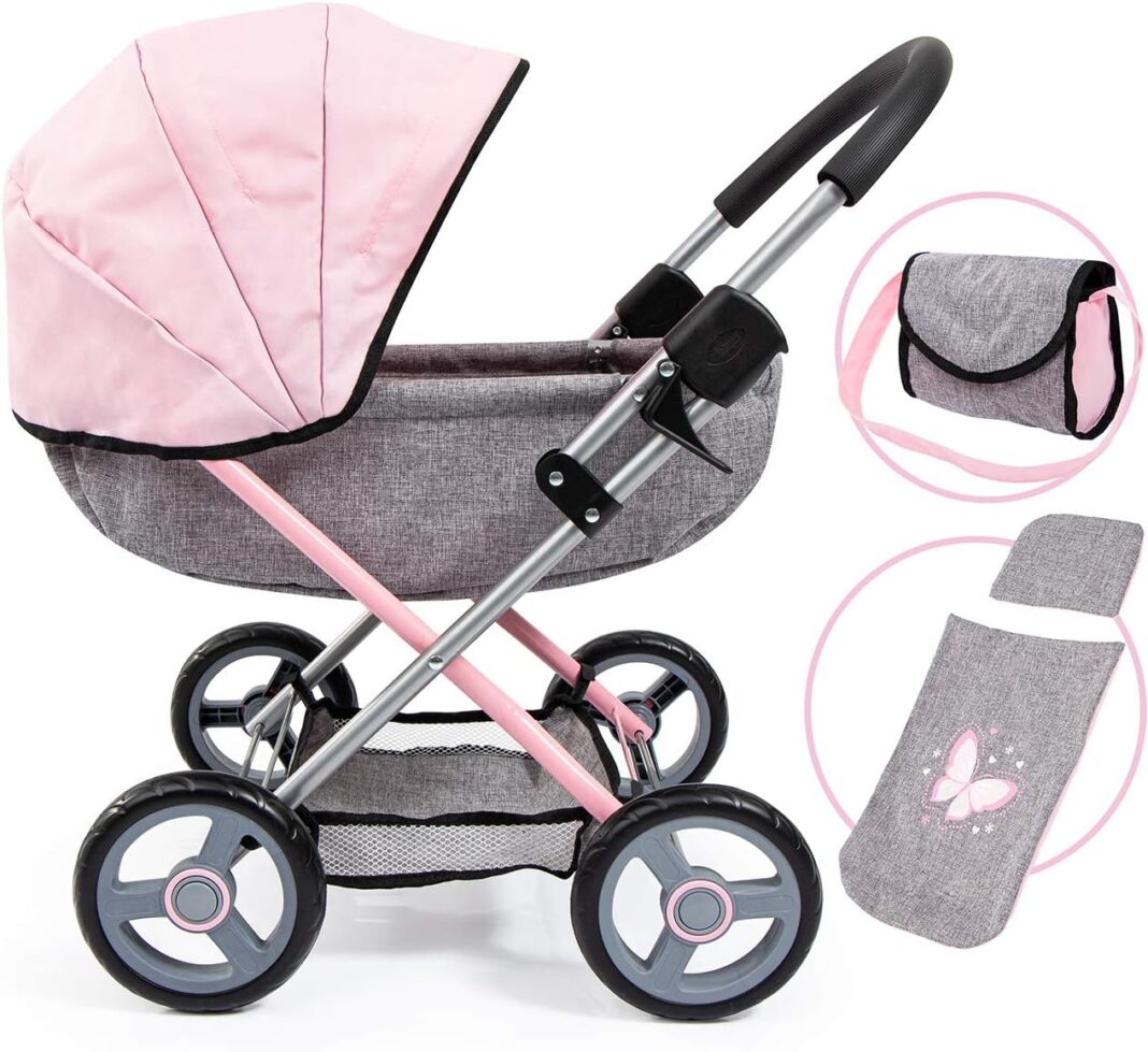 Bayer Dolls 4-in-1 Toy Baby Doll Pram Stroller Cosy Set