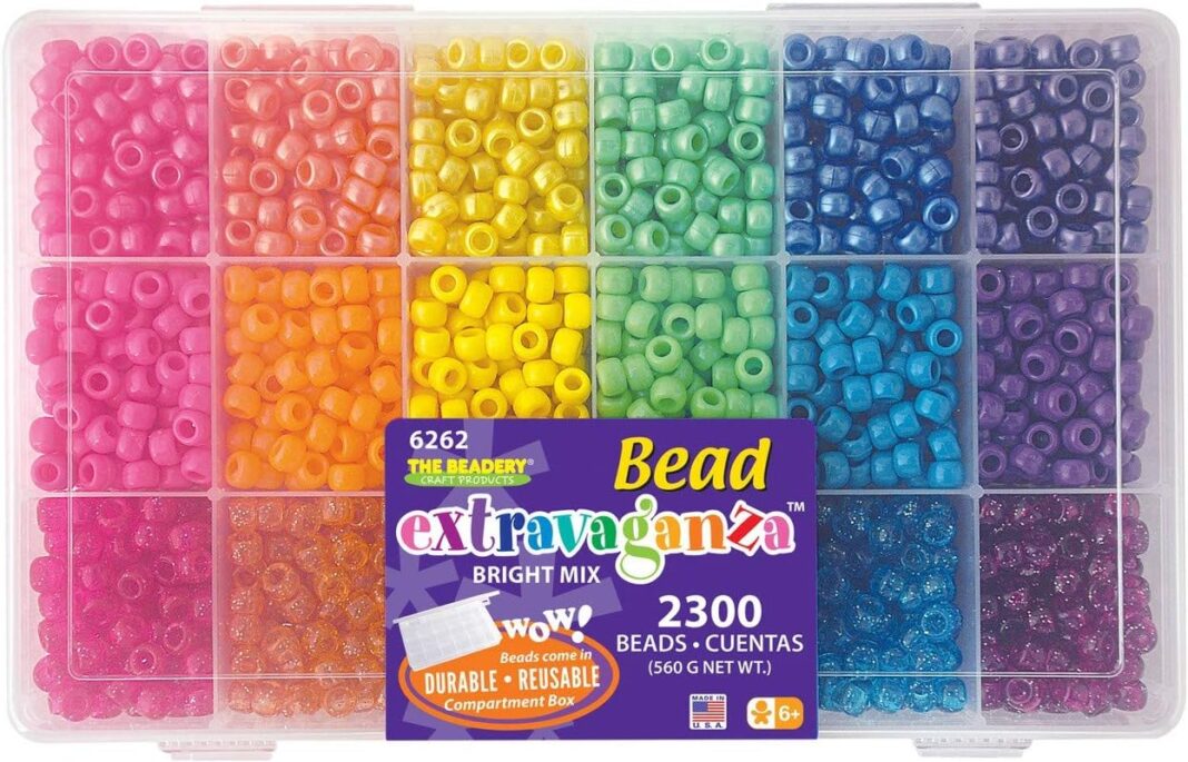 Beadery B6262 The Sparkles Pony Bead Box - approximately 2300