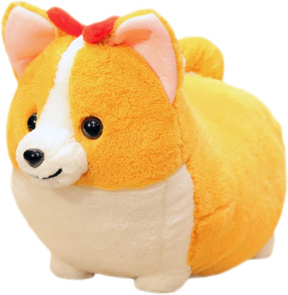 Cartoon Bowknot Corgi Dog Soft Plush Throw Pillow Animal Pillow