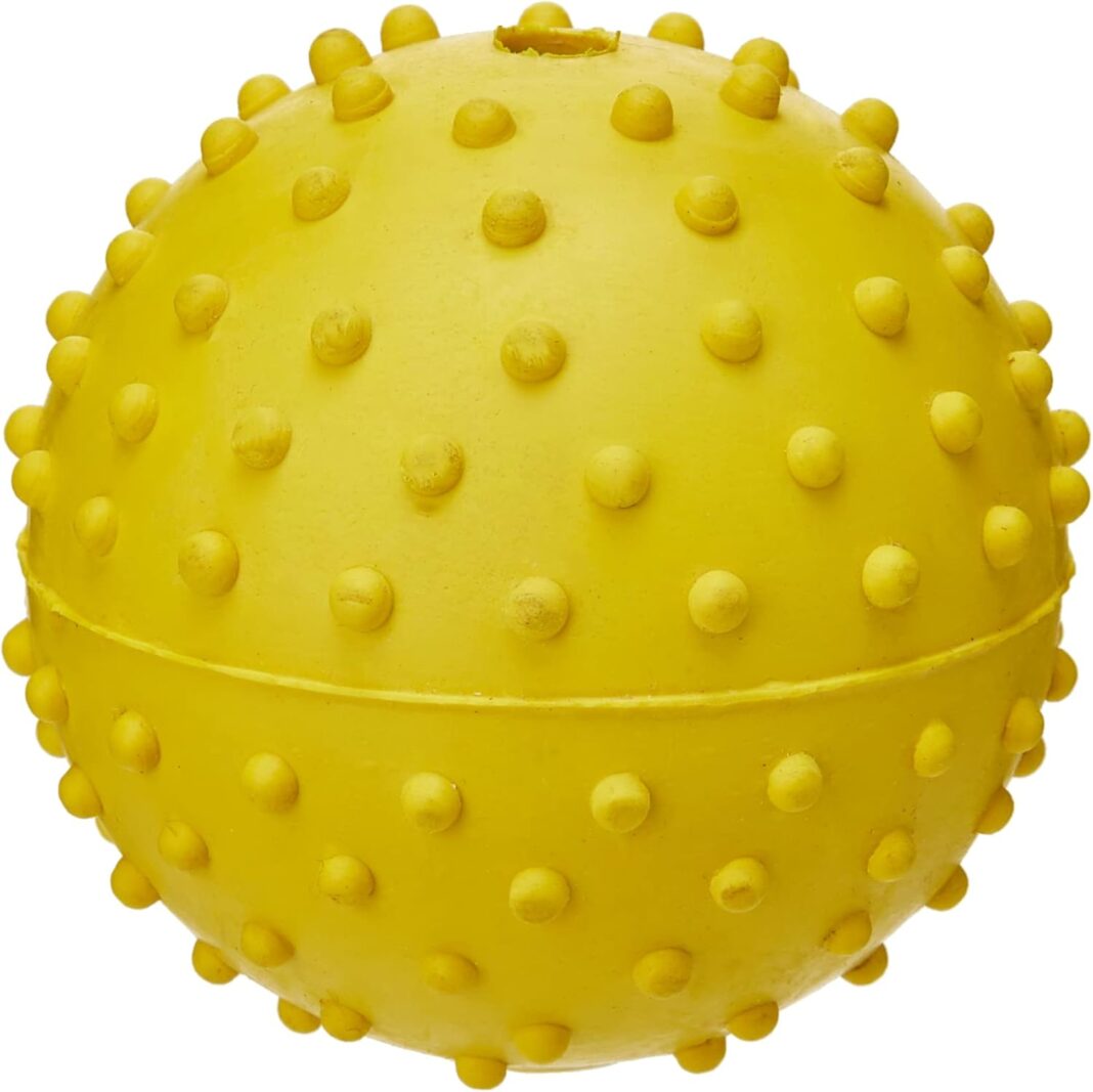 Classic Pet Products Rubber Pimple Ball with Bell, 60 mm,