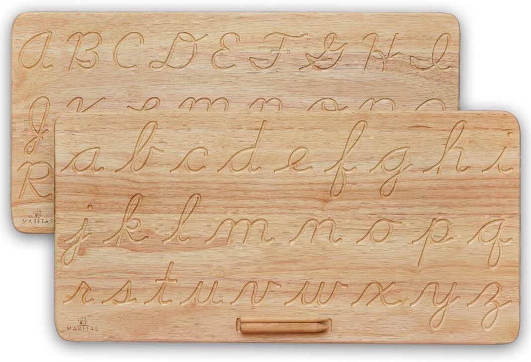 Cursive Alphabet Tracing Board Montessori Toys for 3 Year Old