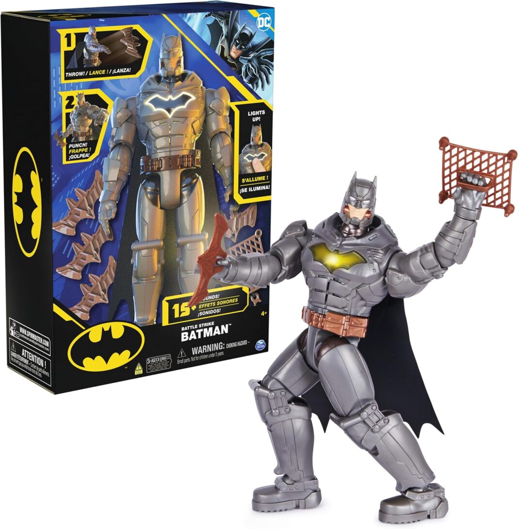 DC Comics, Battle Strike Batman 12-inch Action Figure, 5 Accessories,