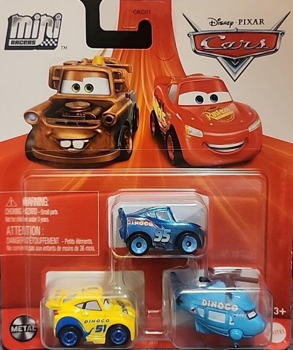 Disney Cars Mini Racers 3 Pack Sponsored by Dino Rotor