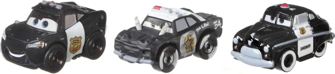 Disney Cars Mini Racers Sheriff Deputies Series 3-Pack Officer Lightning