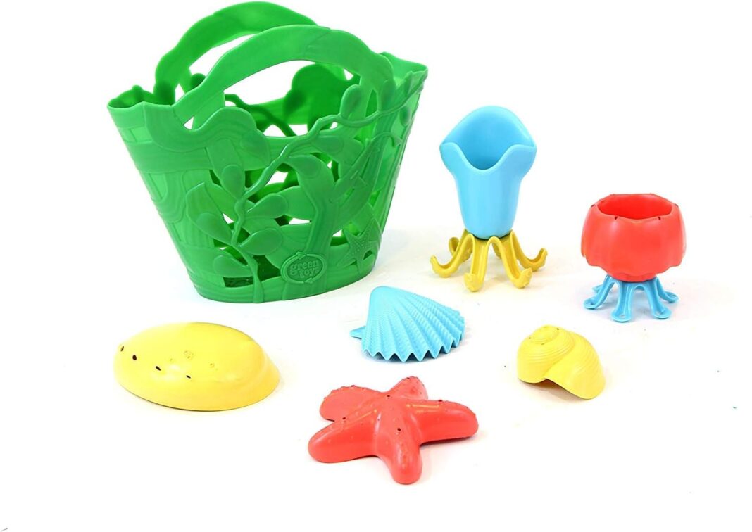 Green Toys Tide Pool Bath Set - 7 Piece Pretend