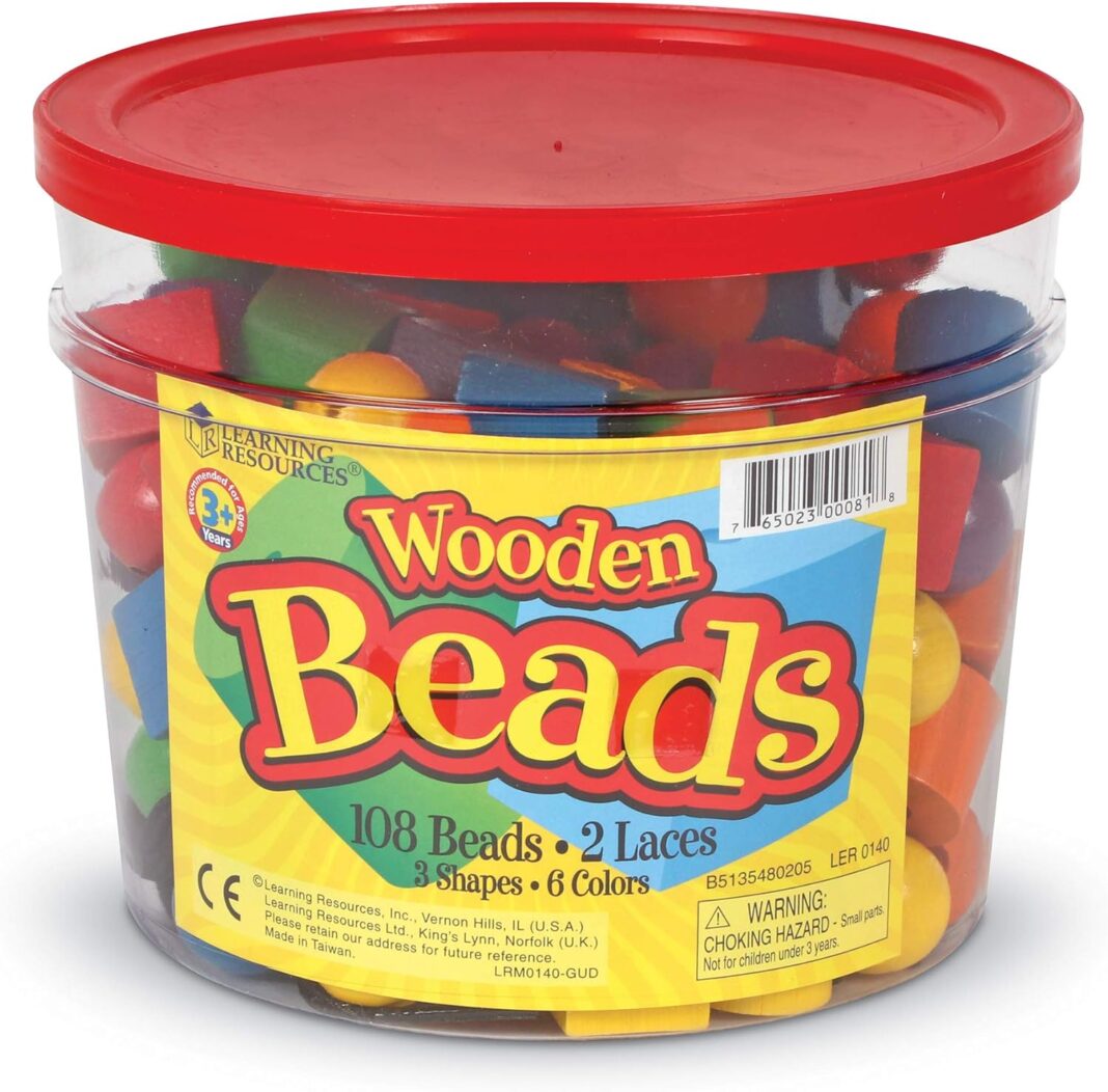 Learning Resources Beads in a Bucket, Set of 110, Ages