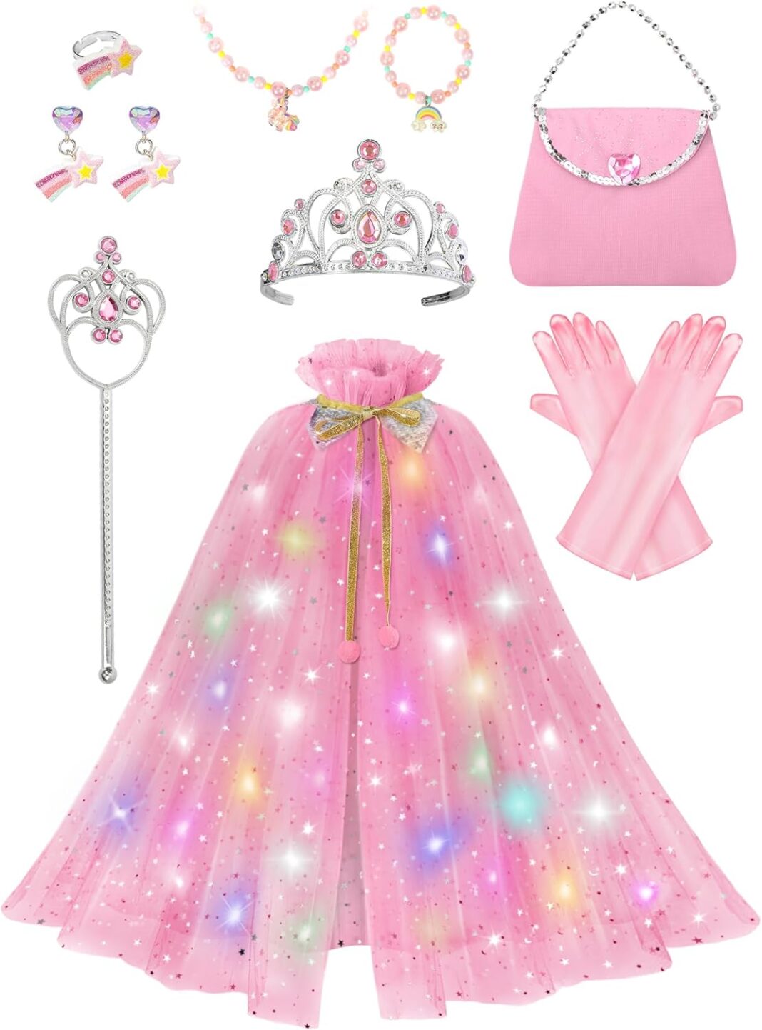 Light Up Princess Dress Up Costume for Girls Aged 3