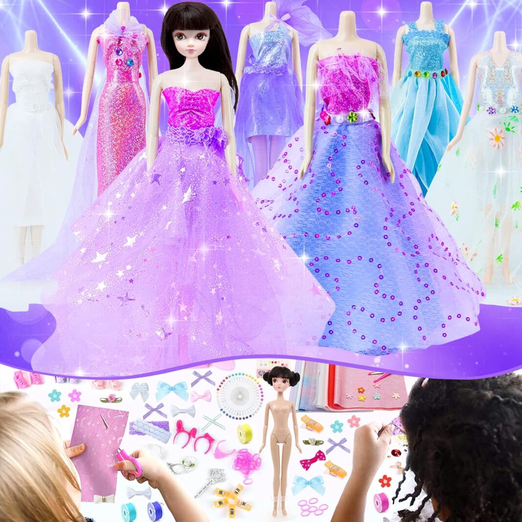 Mefine Fashion Designer Kits for Girls - DIY Doll Clothes