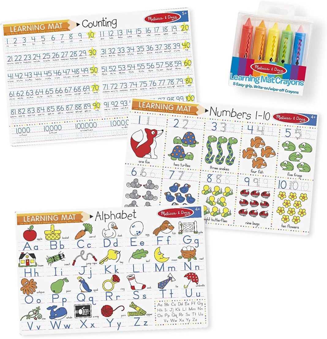 Melissa & Doug Alphabet and Numbers Learning Mat Set