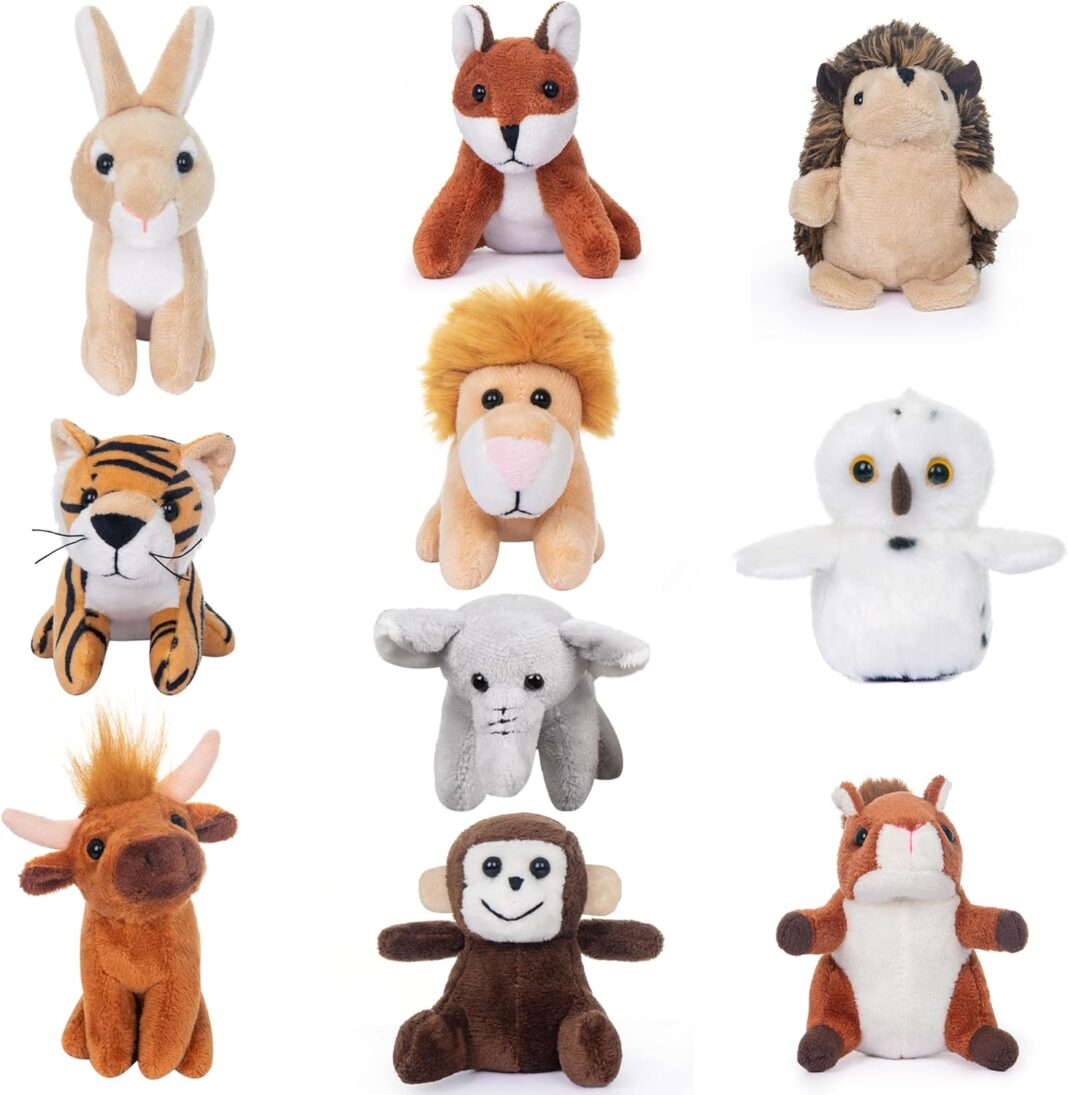 My OLi 10 Pack Plush Wild Animals Toys - 3.5