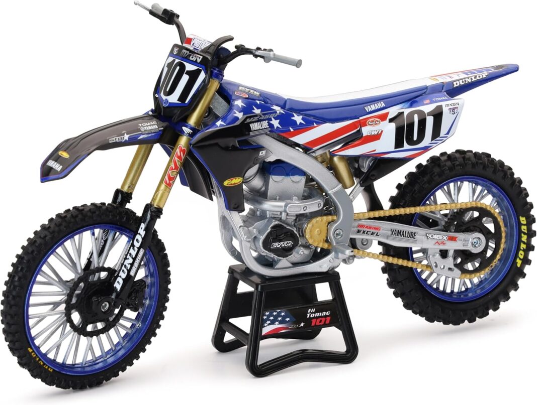 NewRay Toys Yamaha YZ450F Motocross of Nations Bike Eli Tomac