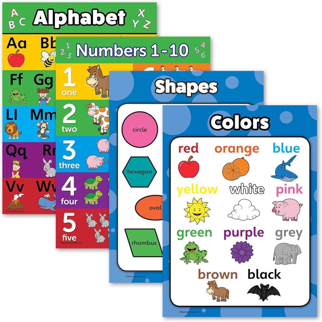 Palace Learning 4 pack - ABC Alphabet + Numbers 1-10