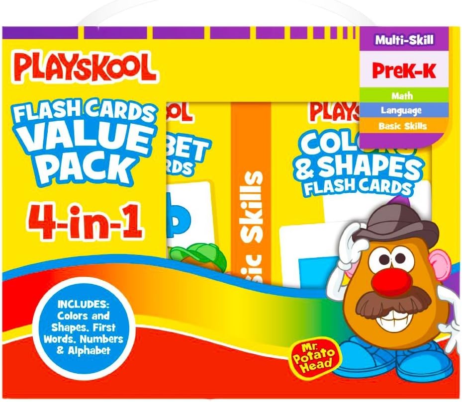 Playskool Flash Cards Value Pack - Alphabet/First Words/Shapes & Colors/Numbers
