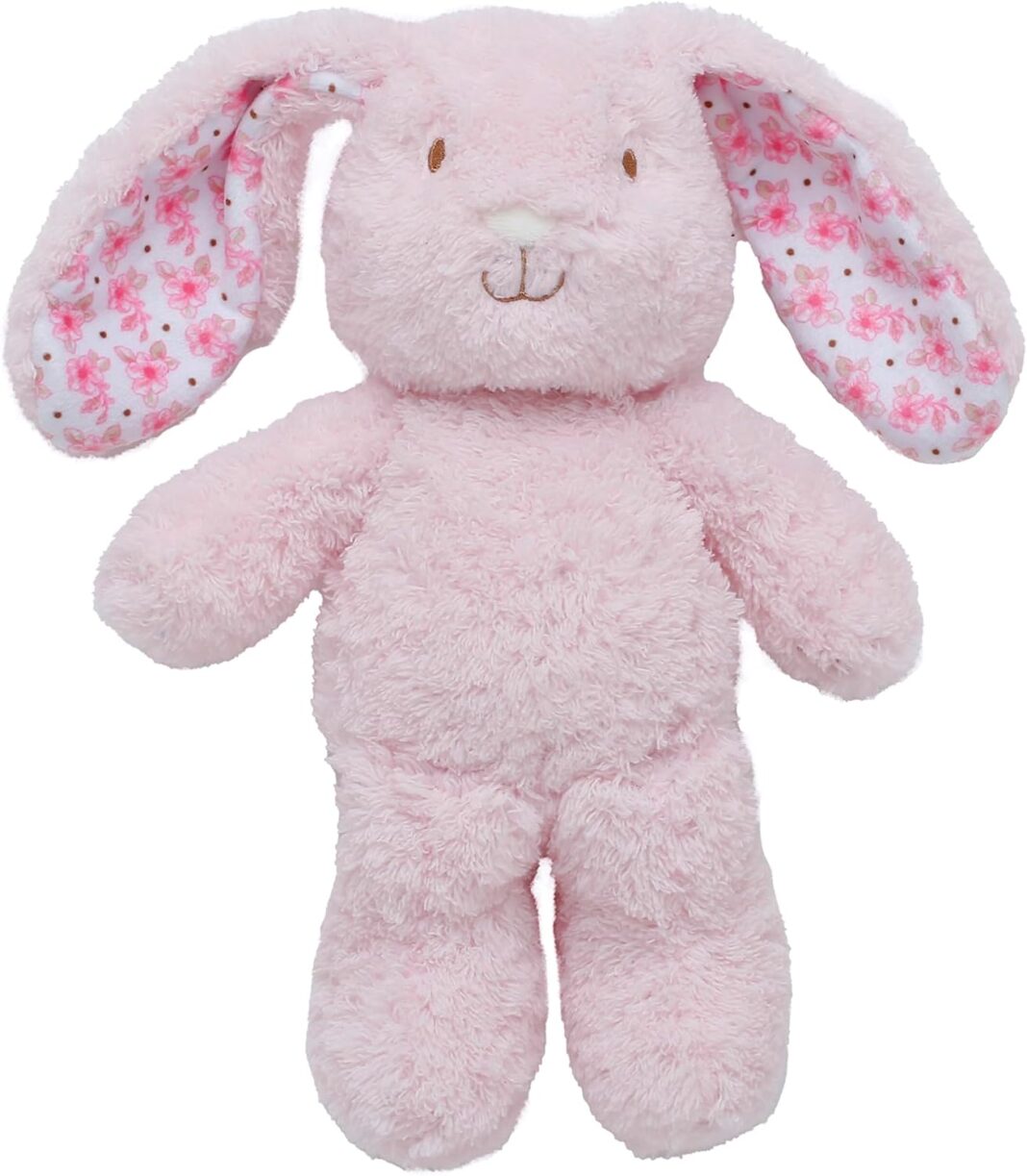 Plush 10 inch Bunny Stuffed Animal with Floppy Ears, Pink