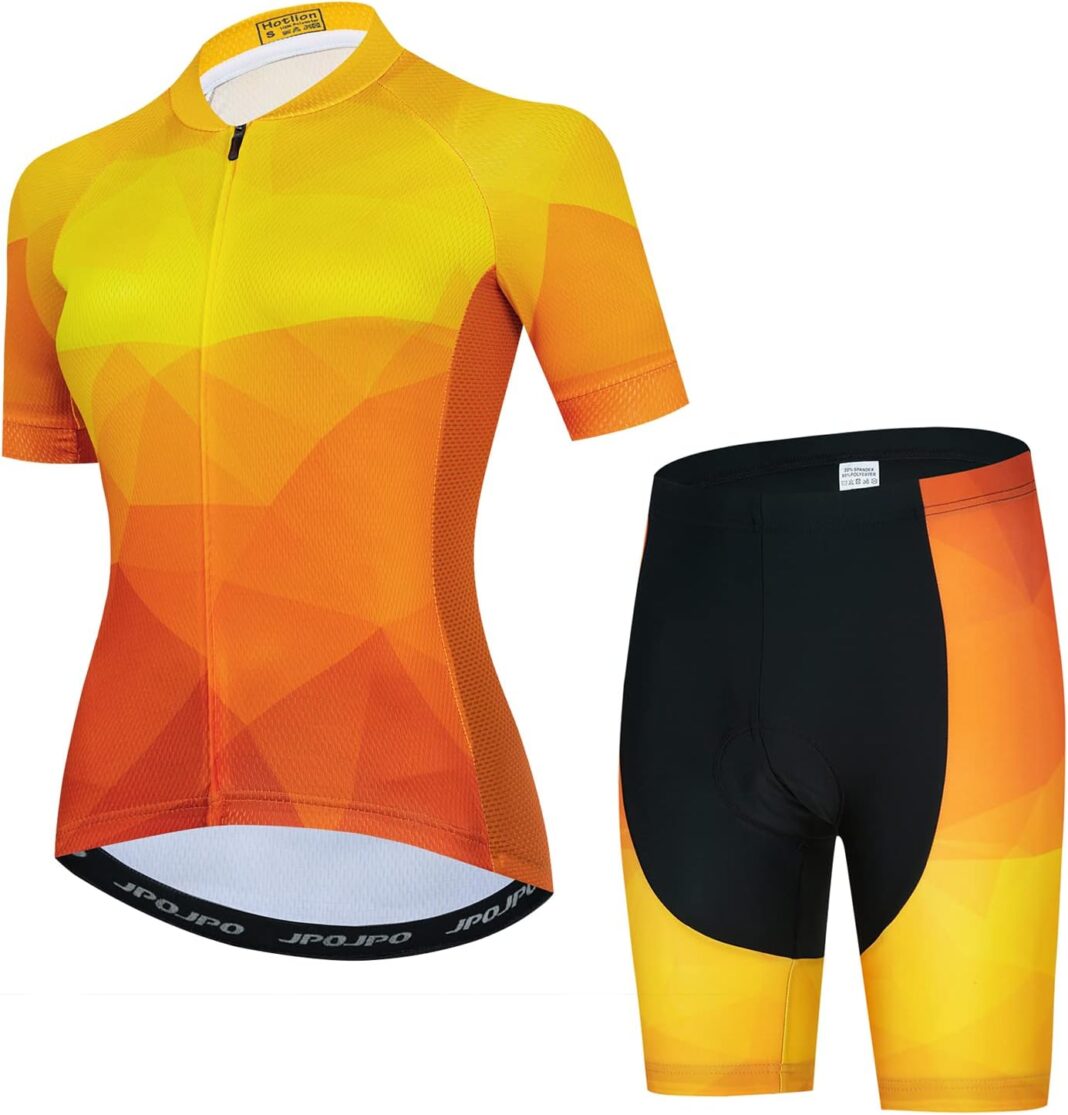 Women's Cycling Jersey Set Short Sleeve with 5D Padded Bike